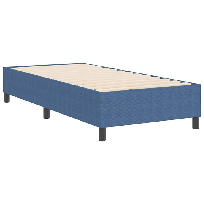 Pat cu arcuri albastru 80 x 200 cm Țesătură de catifea - WALTI WALTI