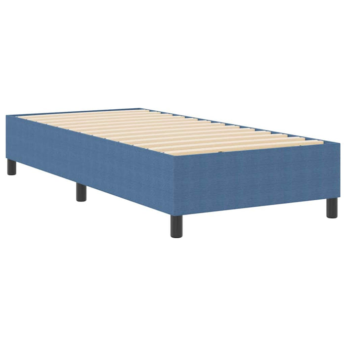 Pat cu arcuri albastru 90 x 200 cm Țesătură de catifea - WALTI WALTI