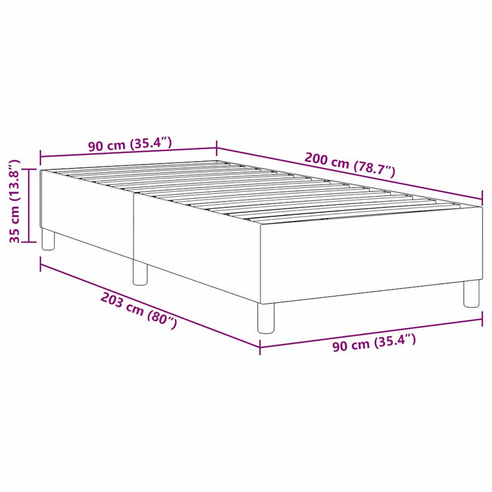 Pat cu arcuri albastru 90 x 200 cm Țesătură de catifea - WALTI WALTI