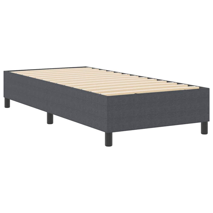 Pat cu arcuri Gri închis 100 x 200 cm Țesătură de catifea - WALTI WALTI