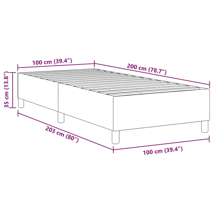 Pat cu arcuri Gri închis 100 x 200 cm Țesătură de catifea - WALTI WALTI