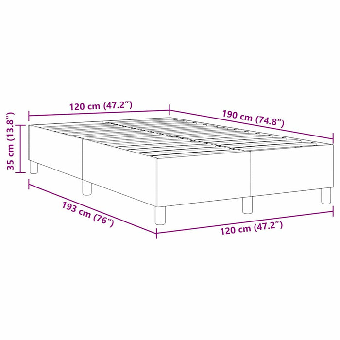 Pat cu arcuri Gri închis 120 x 190 cm Țesătură de catifea - WALTI WALTI