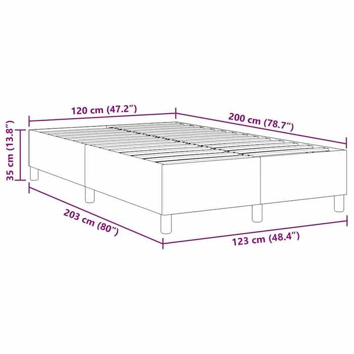 Cadru de pat platformă Crem 120 x 200 cm Țesătură din corduroy WALTI