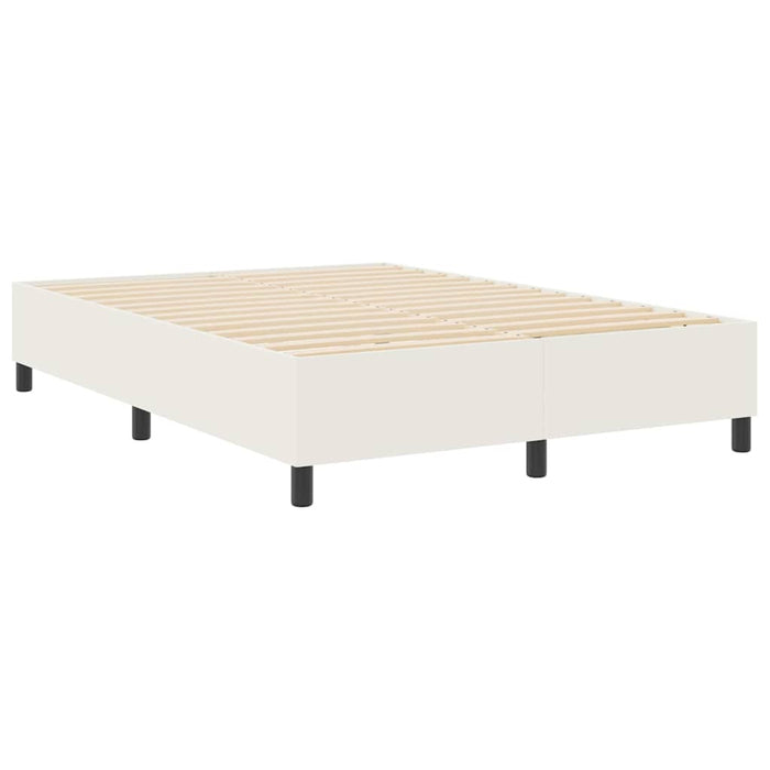 Cadru de pat platformă Crem 140 x 190 cm țesătură - WALTI WALTI