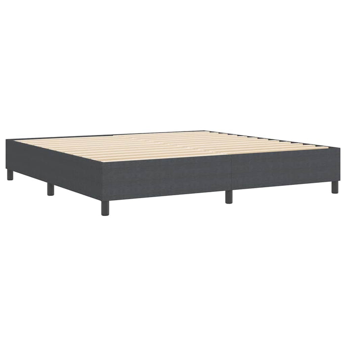 Pat cu arcuri Gri închis 200 x 200 cm Țesătură de catifea - WALTI WALTI
