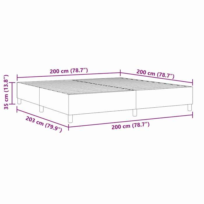 Pat cu arcuri Gri închis 200 x 200 cm Țesătură de catifea - WALTI WALTI