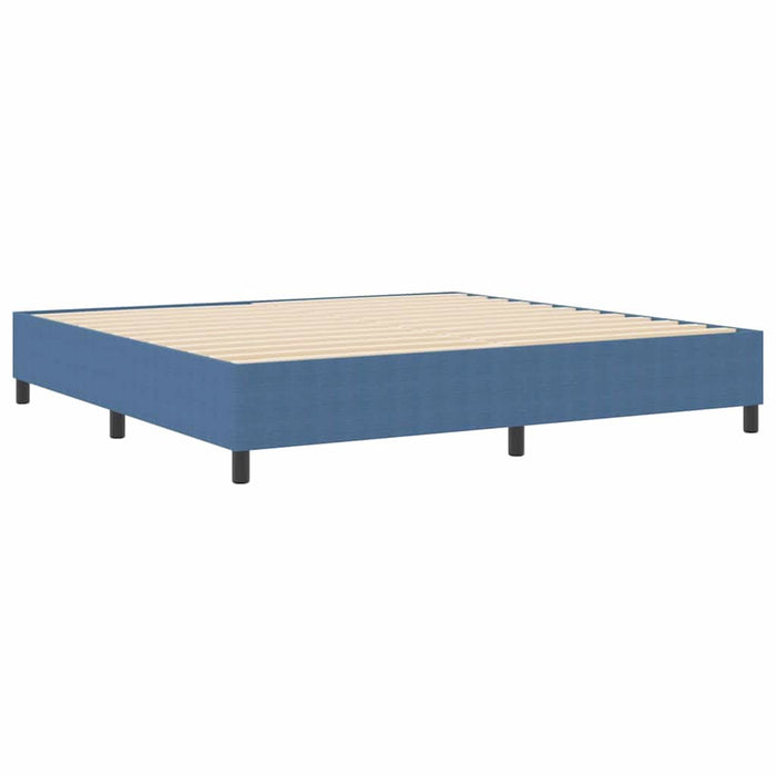 Pat cu arcuri albastru 200 x 200 cm Țesătură de catifea - WALTI WALTI
