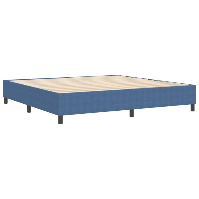 Pat cu arcuri albastru 200 x 200 cm Țesătură de catifea - WALTI WALTI