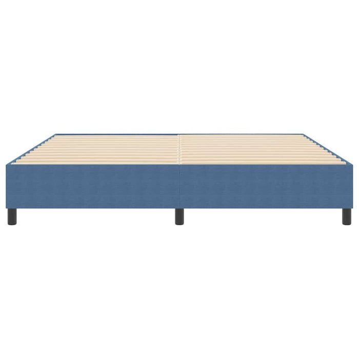 Pat cu arcuri albastru 200 x 200 cm Țesătură de catifea - WALTI WALTI