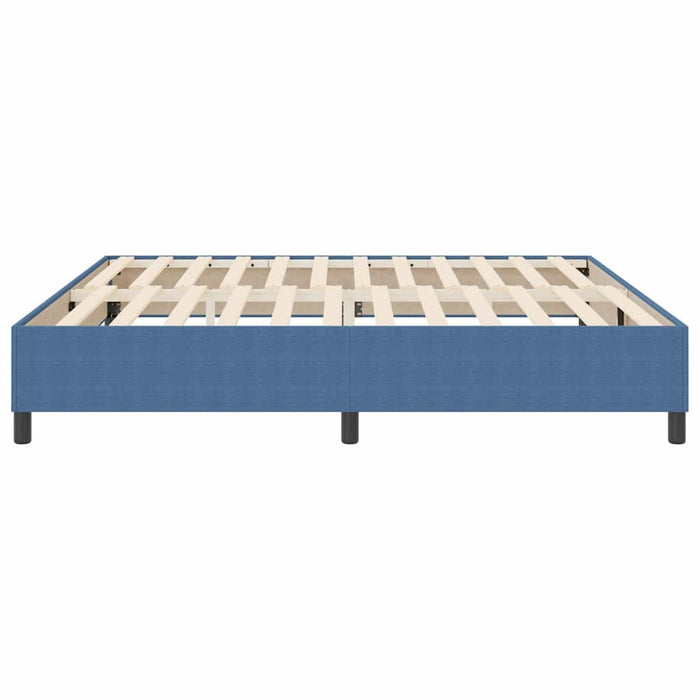 Pat cu arcuri albastru 200 x 200 cm Țesătură de catifea - WALTI WALTI