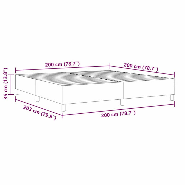 Pat cu arcuri Gri Verde 200 x 200 cm Țesătură de catifea - WALTI WALTI