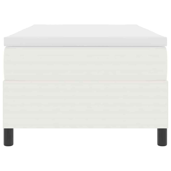 Pat cu arcuri Crema și Alb 80 x 200 cm Țesătură din corduroy - WALTI WALTI
