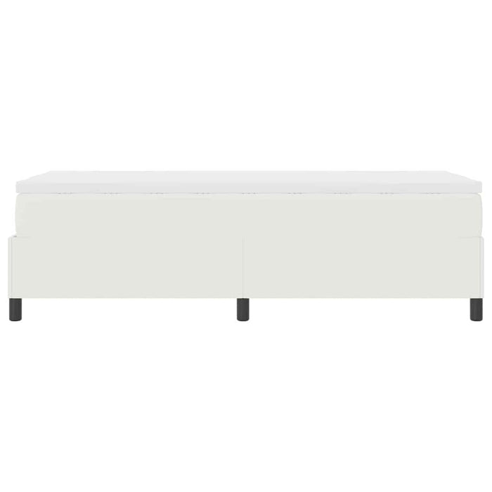 Pat cu arcuri Crema și Alb 80 x 200 cm Țesătură din corduroy - WALTI WALTI
