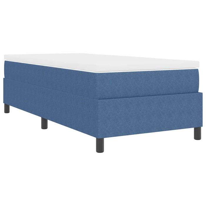 Pat cu arcuri Albastru și Alb 90 x 190 cm Țesătură din corduroy - WALTI WALTI
