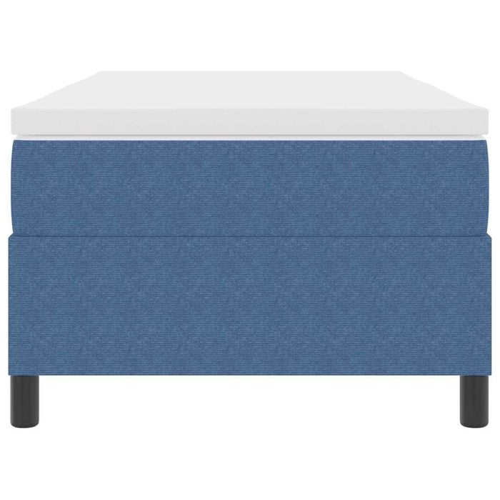 Pat cu arcuri Albastru și Alb 90 x 190 cm Țesătură din corduroy - WALTI WALTI