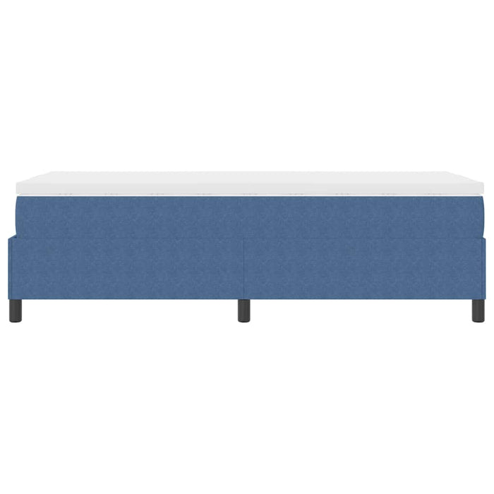 Pat cu arcuri Albastru și Alb 90 x 190 cm Țesătură din corduroy - WALTI WALTI