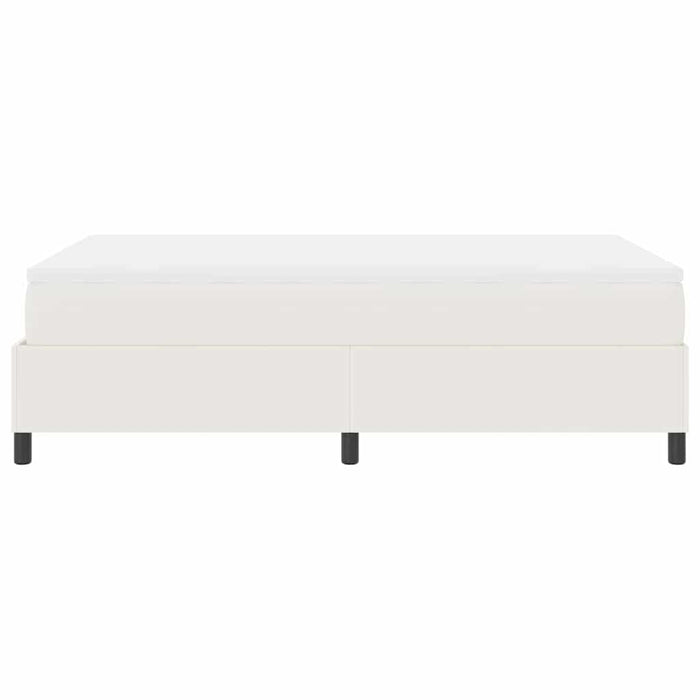 Pat cu arcuri Crema și Alb 120 x 200 cm Țesătură din corduroy WALTI