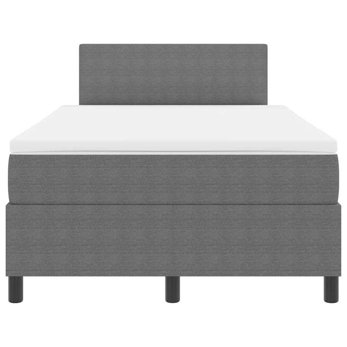 Pat cu arcuri cu headboard Gri deschis și alb. 120 x 200 cm WALTI