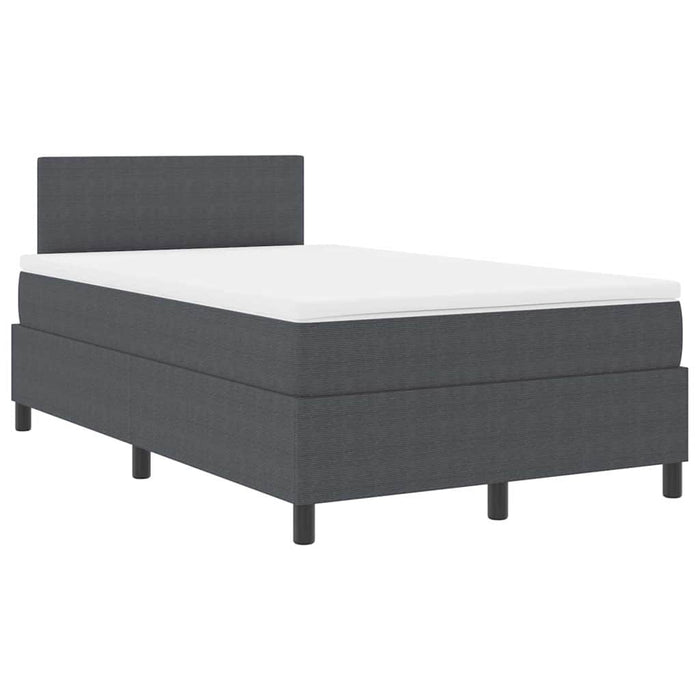 Pat cu arcuri cu headboard Gri închis și alb 120 x 200 cm WALTI