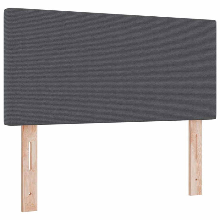 Pat cu arcuri cu headboard Gri închis și alb 120 x 200 cm WALTI