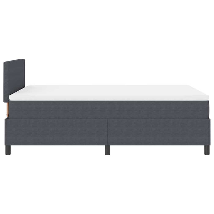 Pat cu arcuri cu headboard Gri închis și alb 120 x 200 cm WALTI