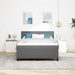 Pat cu arcuri cu headboard Gri deschis și alb. 140 x 190 cm - WALTI WALTI