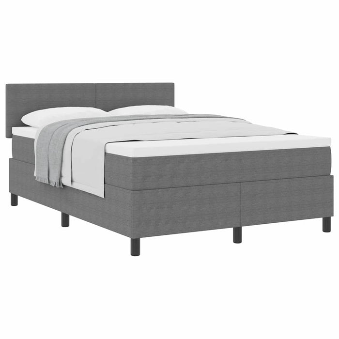 Pat cu arcuri cu headboard Gri deschis și alb. 140 x 190 cm - WALTI WALTI