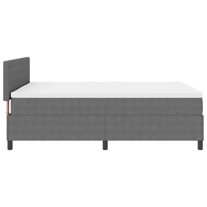 Pat cu arcuri cu headboard Gri deschis și alb. 140 x 190 cm - WALTI WALTI