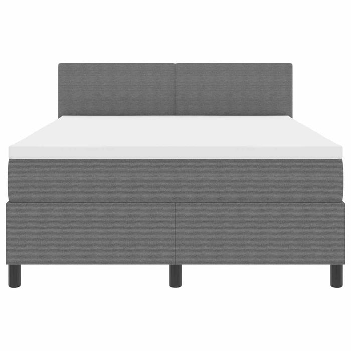 Pat cu arcuri cu headboard Gri deschis și alb. 140 x 200 cm - WALTI WALTI