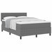 Pat cu arcuri cu headboard Gri deschis și alb. 140 x 200 cm - WALTI WALTI