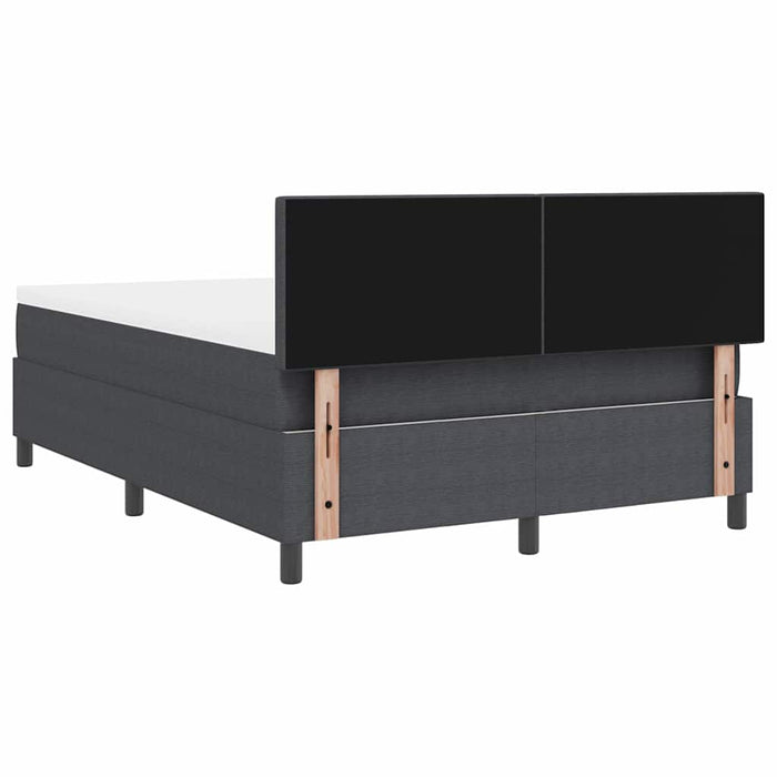 Pat cu arcuri cu headboard Gri închis și alb 140 x 200 cm WALTI