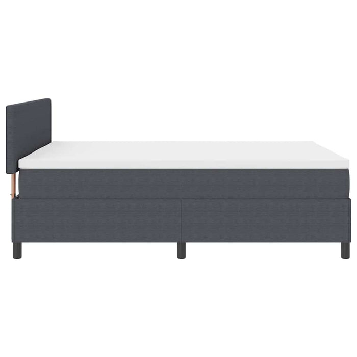 Pat cu arcuri cu headboard Gri închis și alb 140 x 200 cm WALTI
