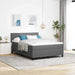 Pat cu arcuri cu headboard Gri deschis și alb. 160 x 200 cm - WALTI WALTI
