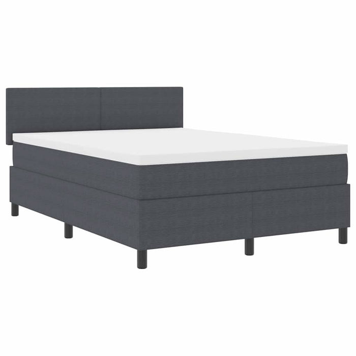 Pat cu arcuri cu headboard Gri închis și alb 160 x 200 cm - WALTI WALTI