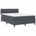 Pat cu arcuri cu headboard Gri închis și alb 160 x 200 cm - WALTI WALTI