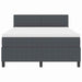 Pat cu arcuri cu headboard Gri închis și alb 160 x 200 cm - WALTI WALTI
