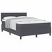 Pat cu arcuri cu headboard Gri închis și alb 160 x 200 cm - WALTI WALTI