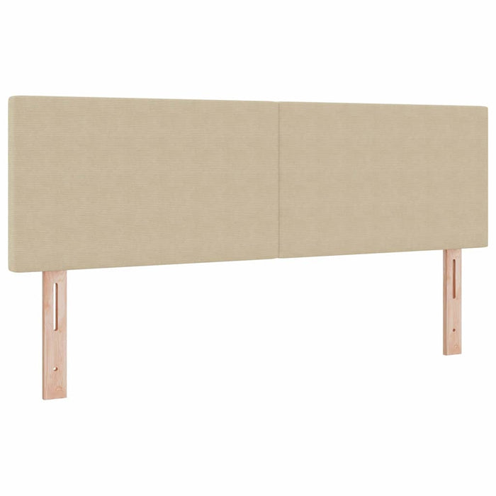 Pat cu arcuri cu headboard Gri deschis și alb. 160 x 200 cm WALTI