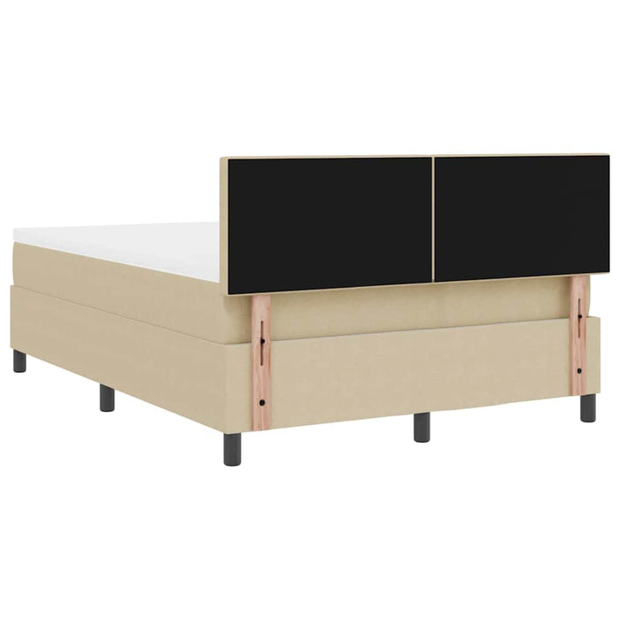 Pat cu arcuri cu headboard Gri deschis și alb. 160 x 200 cm WALTI