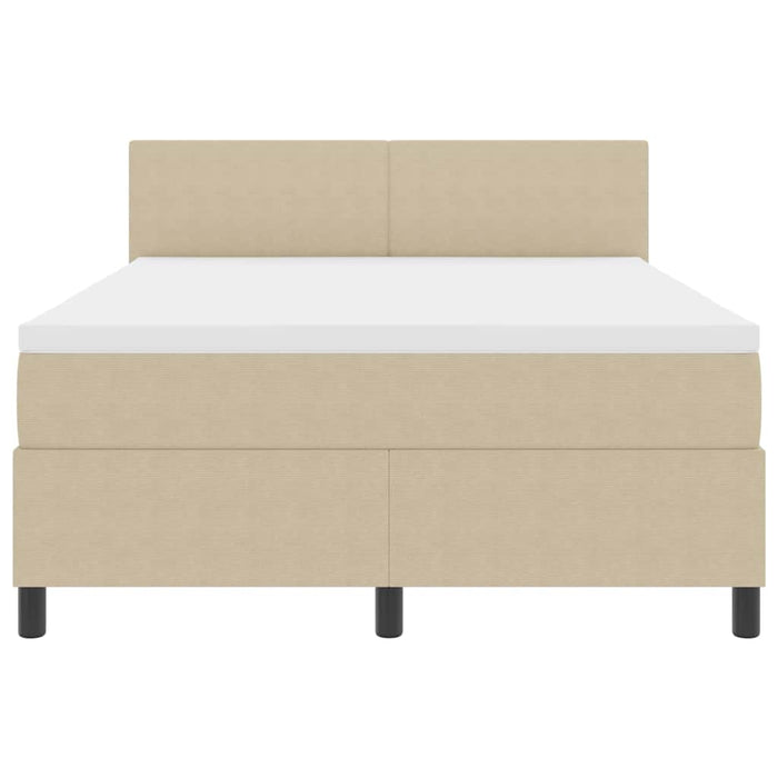 Pat cu arcuri cu headboard Gri deschis și alb. 160 x 200 cm WALTI