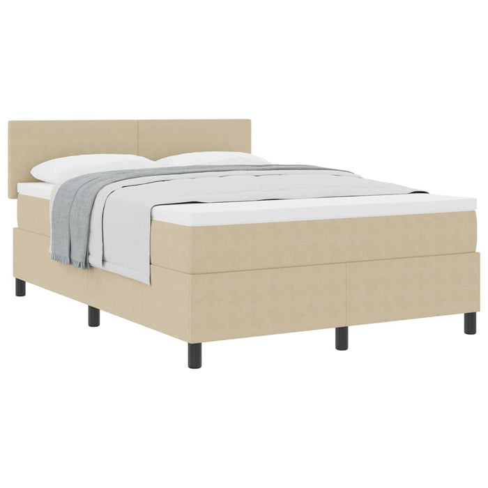 Pat cu arcuri cu headboard Gri deschis și alb. 160 x 200 cm WALTI