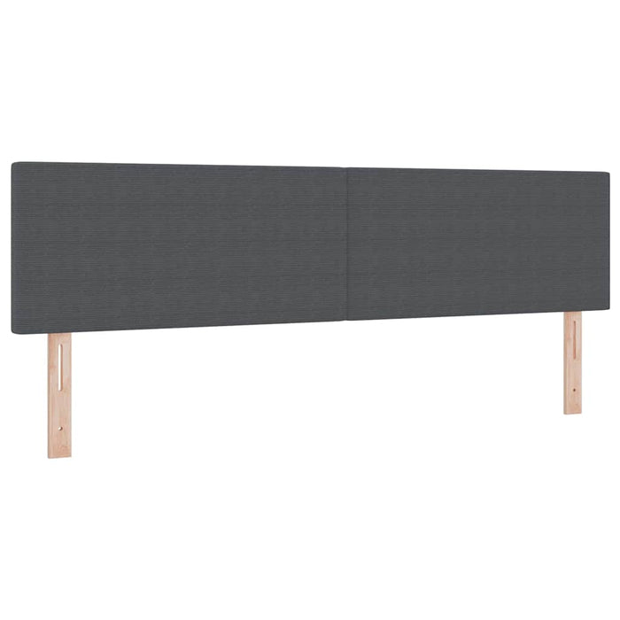 Pat cu arcuri cu headboard Gri închis și alb 180 x 200 cm WALTI