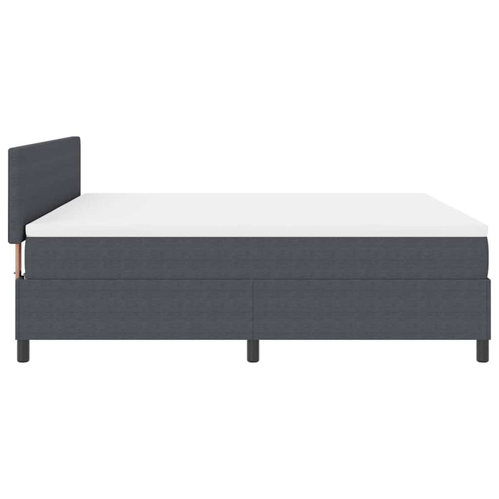 Pat cu arcuri cu headboard Gri închis și alb 180 x 200 cm WALTI