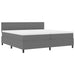 Pat cu arcuri cu headboard Gri deschis și alb. 200 x 200 cm - WALTI WALTI
