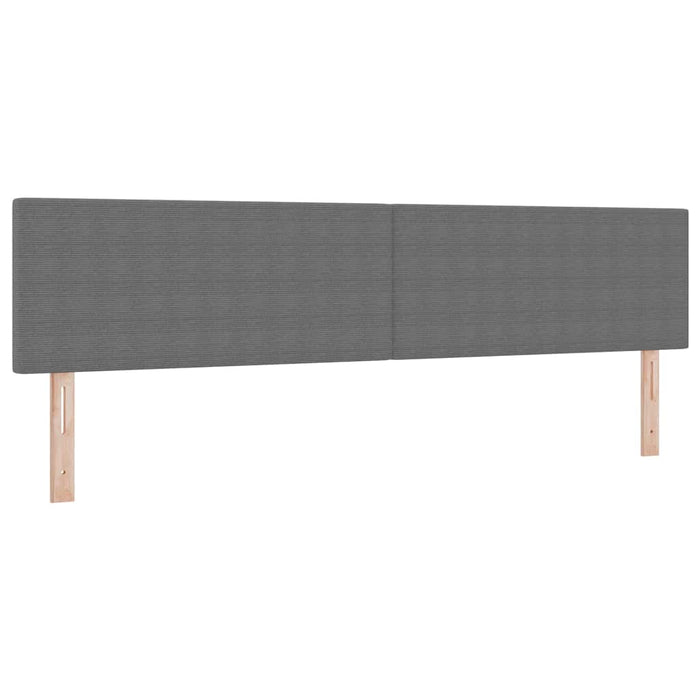 Pat cu arcuri cu headboard Gri deschis și alb. 200 x 200 cm - WALTI WALTI