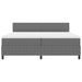 Pat cu arcuri cu headboard Gri deschis și alb. 200 x 200 cm - WALTI WALTI