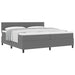 Pat cu arcuri cu headboard Gri deschis și alb. 200 x 200 cm - WALTI WALTI