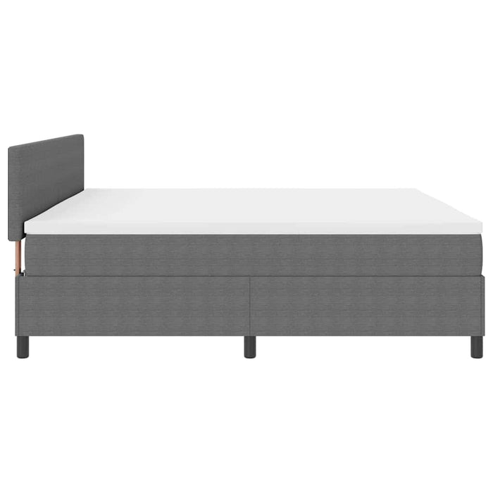 Pat cu arcuri cu headboard Gri deschis și alb. 200 x 200 cm - WALTI WALTI