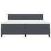 Pat cu arcuri cu headboard Gri închis și alb 200 x 200 cm - WALTI WALTI