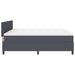 Pat cu arcuri cu headboard Gri închis și alb 200 x 200 cm - WALTI WALTI